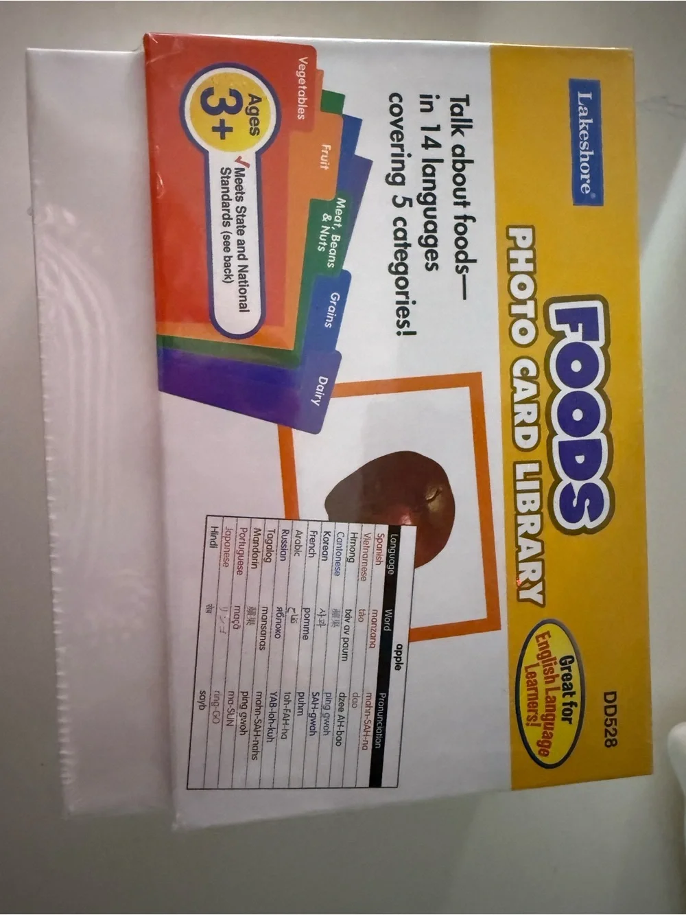 New Lakeshore Foods Photo Card Library  great for English learners